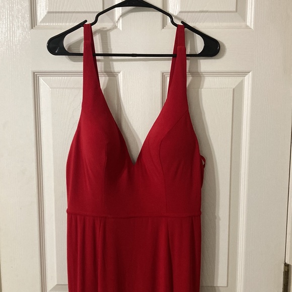 NWOT IEENA for MAC DUGGAL Women’s Deep V Neck Jersey Knit Gown - Picture 9 of 14